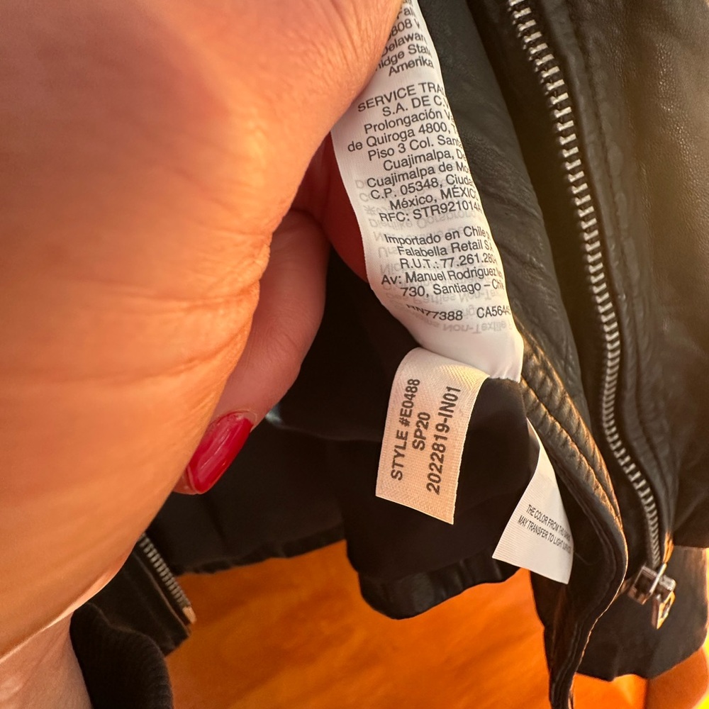 Madewell Washed Leather Oversized Motorcycle Jacket - L - Picture 12 of 12